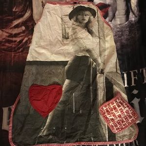 taylor swift red era apron and pot holder
